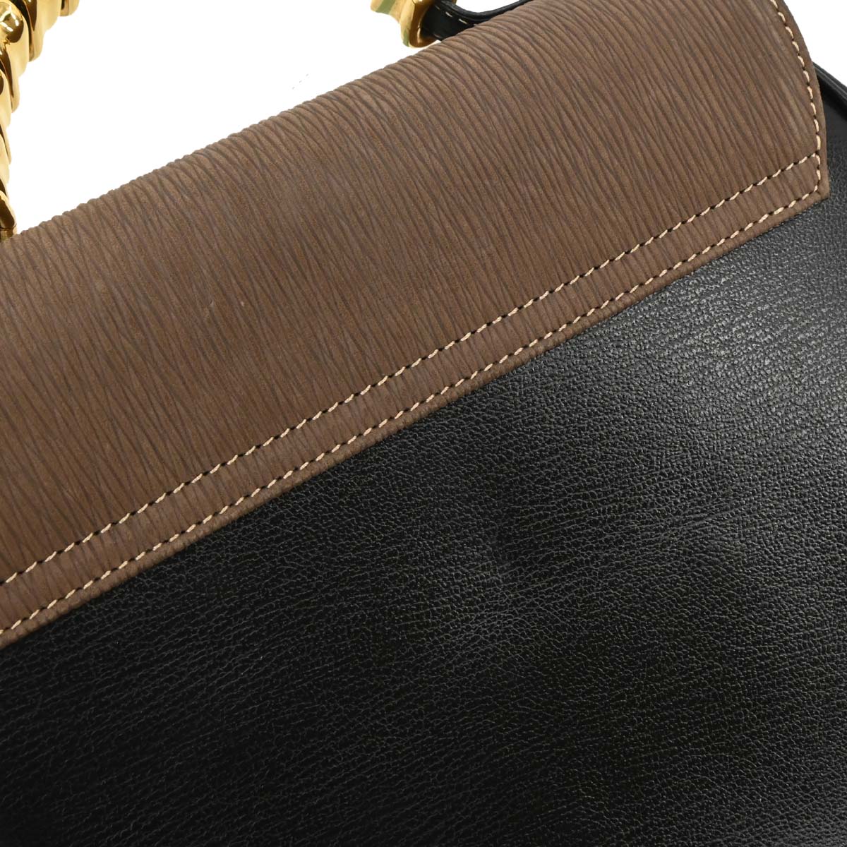 Loewe Black Brown Leather Velazquez 2way Shoulder Handbag