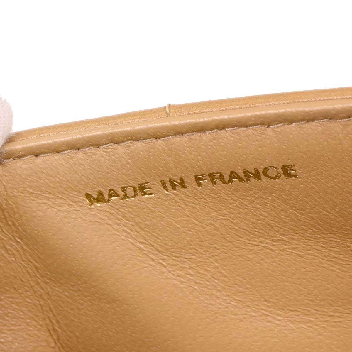 Chanel 2002-2003 Beige Lambskin East West Choco Bar Shoulder Bag