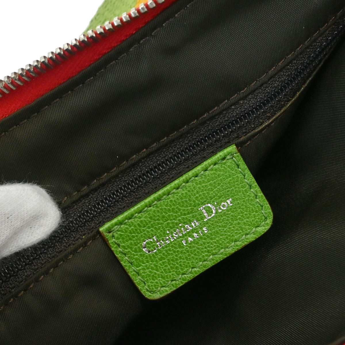 Christian Dior Rasta-Color Trotter Saddle Shoulder Bag