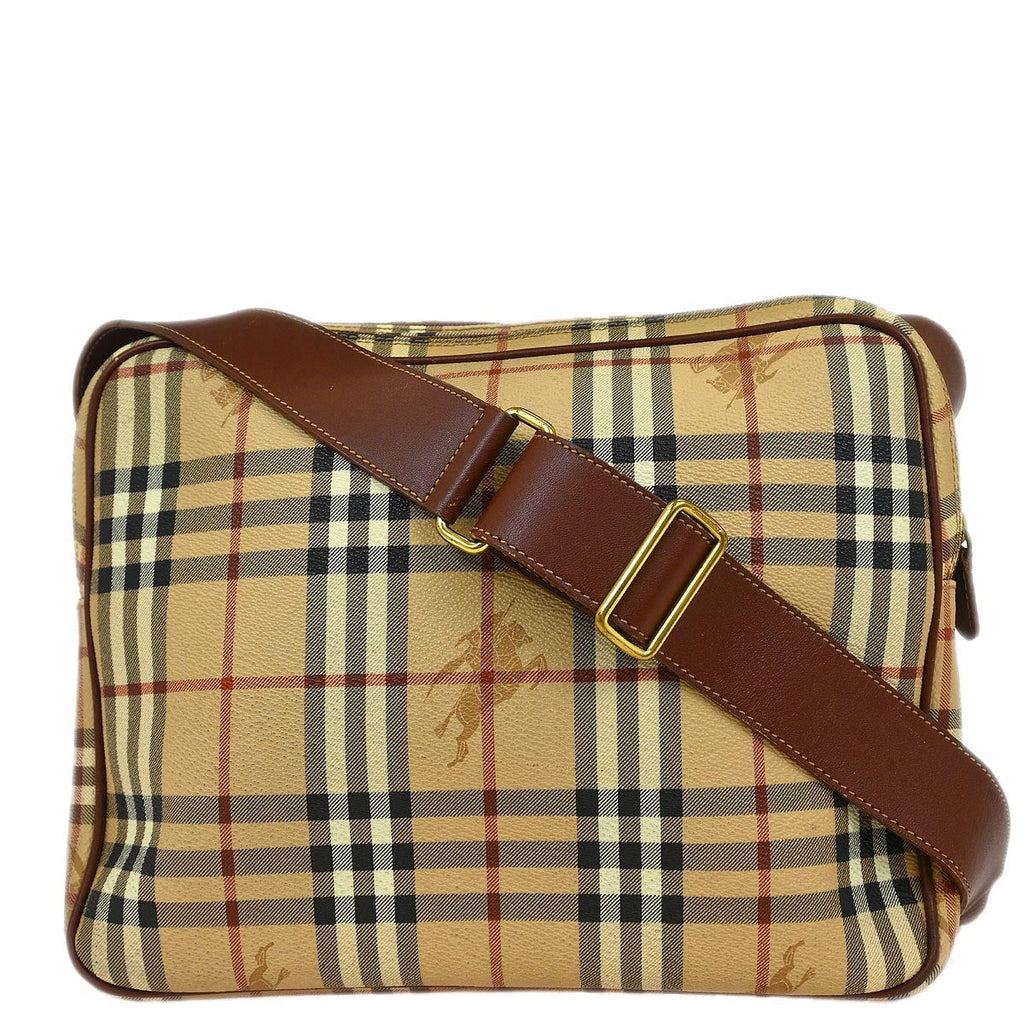 Burberry Beige Brown House Check Shoulder Bag