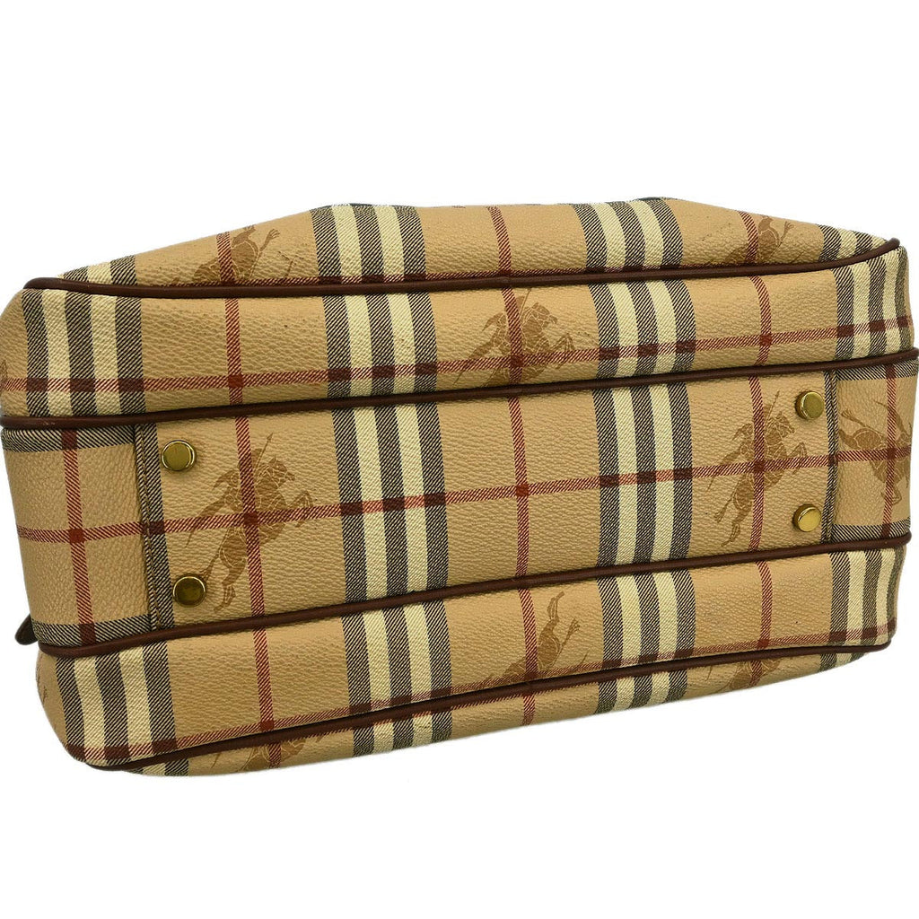 Burberry Beige Brown House Check Shoulder Bag