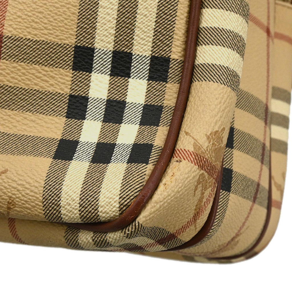 Burberry Beige Brown House Check Shoulder Bag