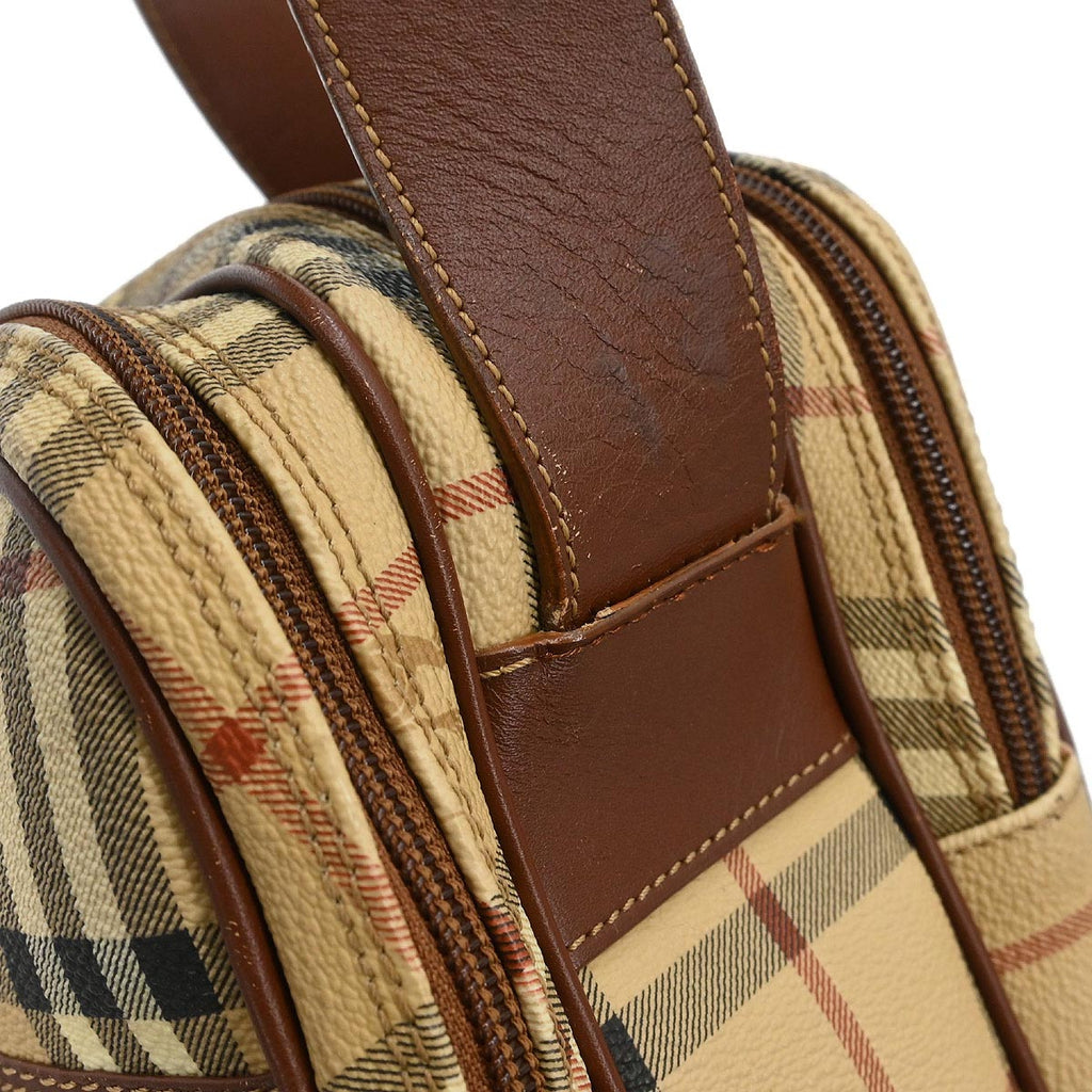 Burberry Beige Brown House Check Shoulder Bag