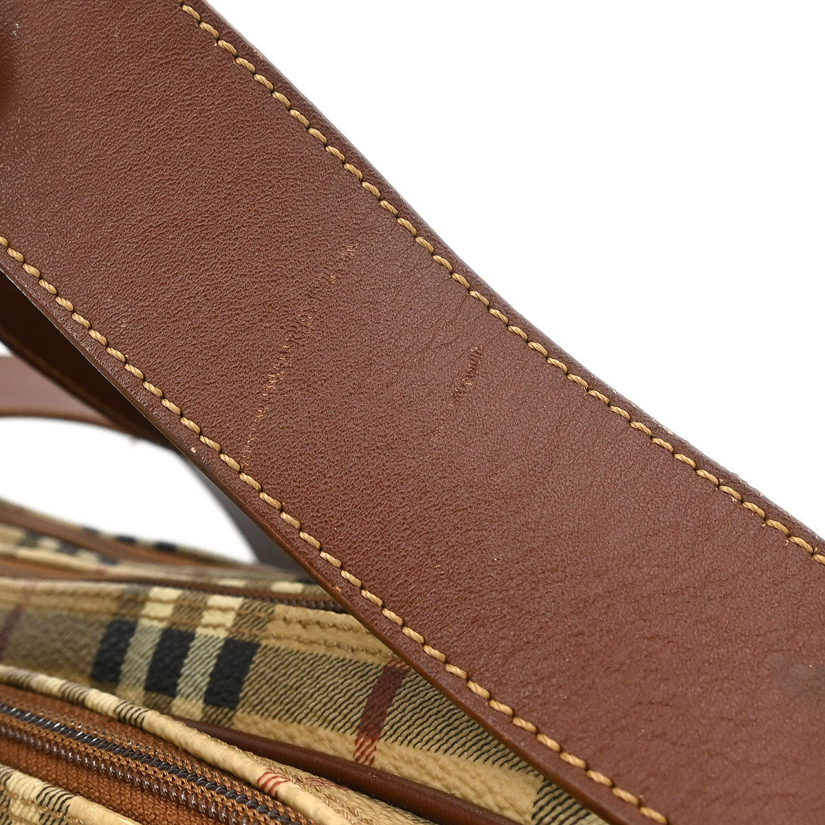 Burberry Beige Brown House Check Shoulder Bag