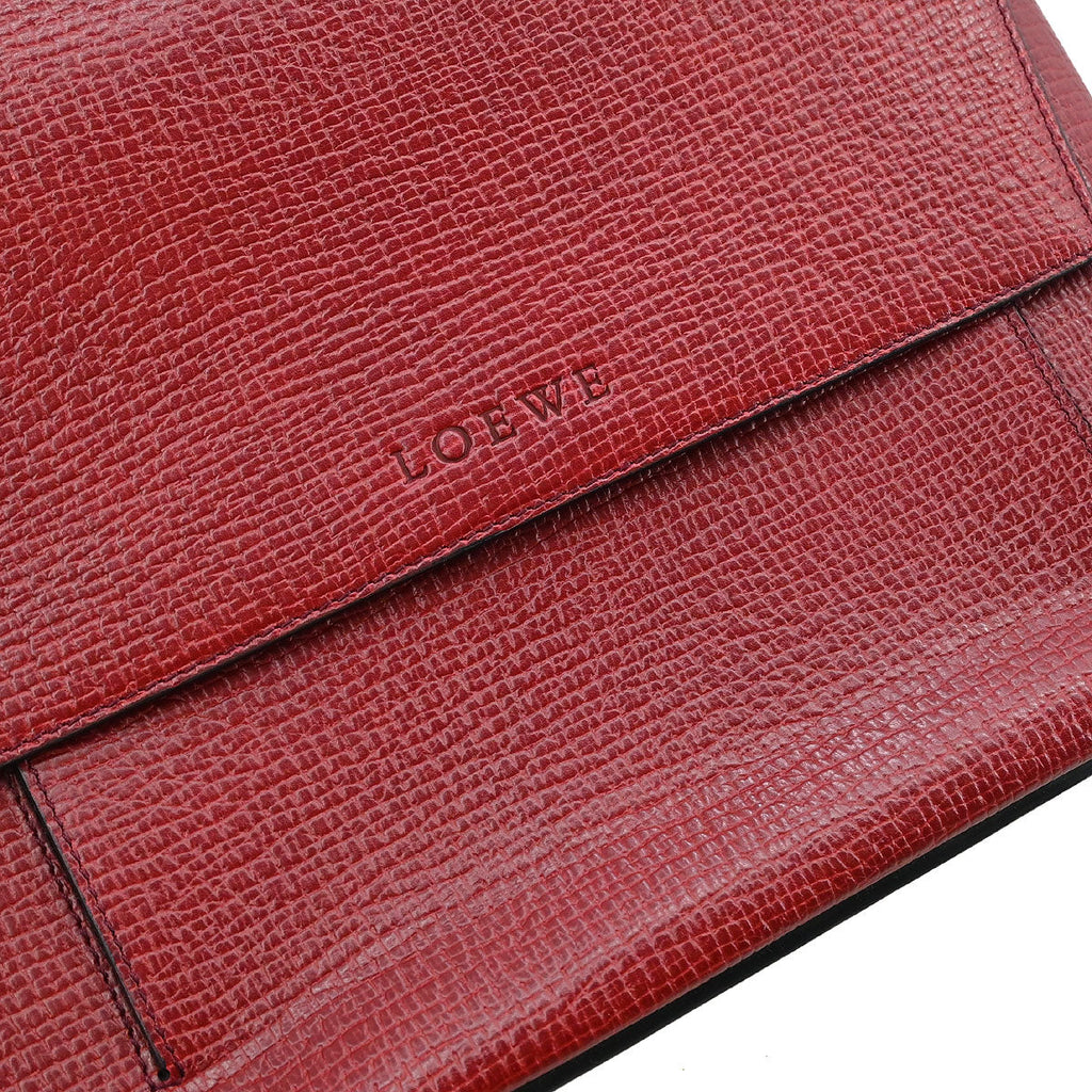 Loewe Bordeaux Leather Shoulder Bag