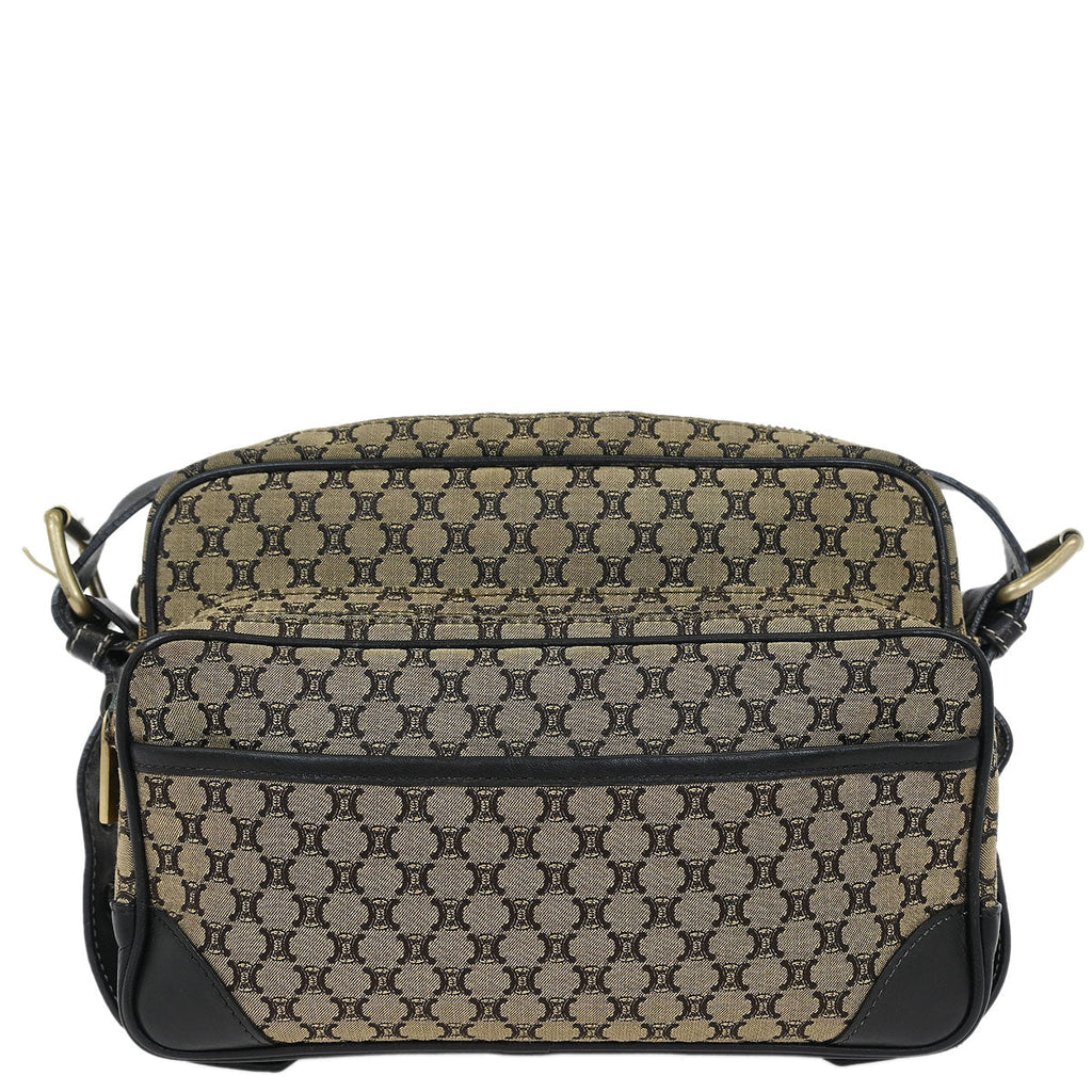 Celine * Beige Canvas Macadam Shoulder Bag