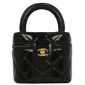 Chanel 1996-1997 Black Patent Leather Vanity Handbag