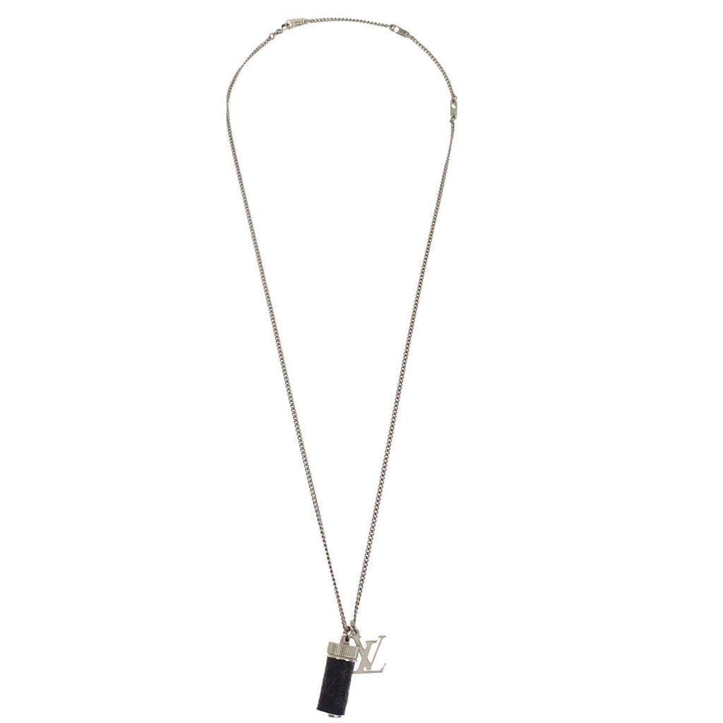 Louis Vuitton Monogram Eclipse Collier Charm Chain Necklace M63641