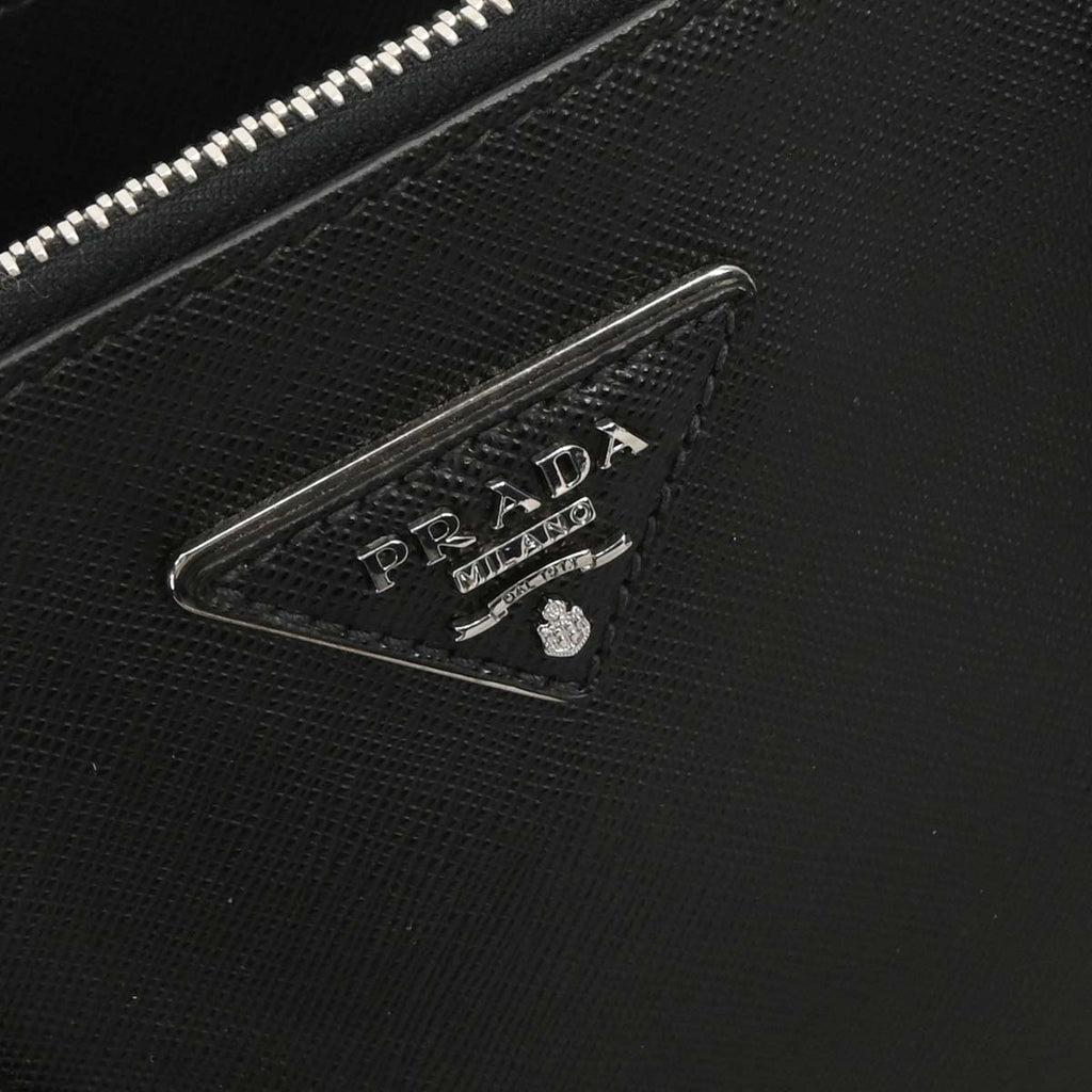 Prada Black Galleria Tote Studded 2way Shoulder Handbag