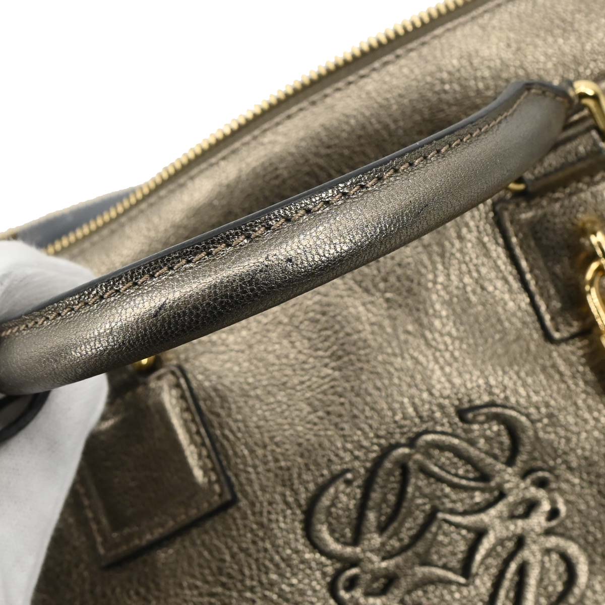 Loewe Gold Lambskin Amazona 28 Handbag