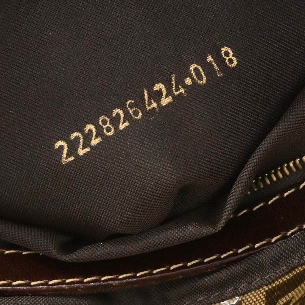 Fendi Brown PVC Zucchino Baguette Handbag