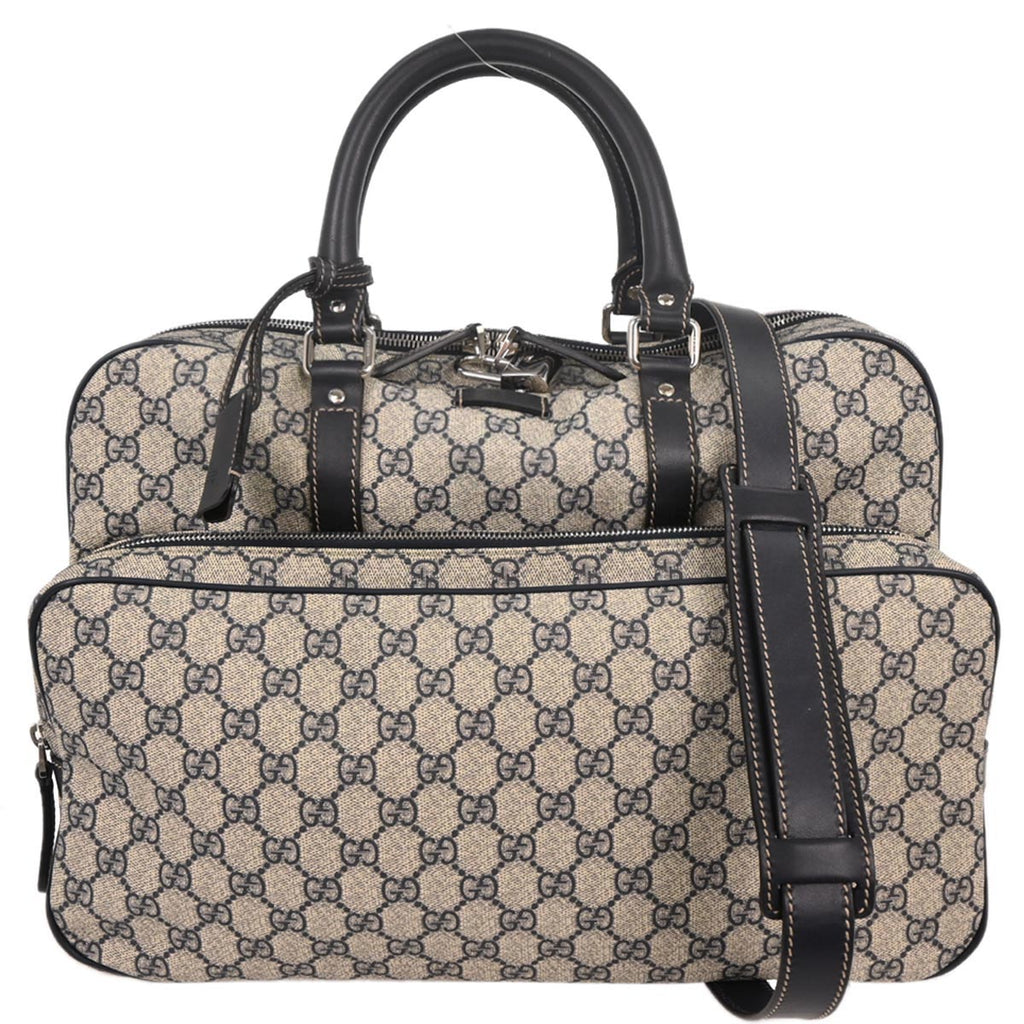Gucci Black GG Supreme 2way Business Bag