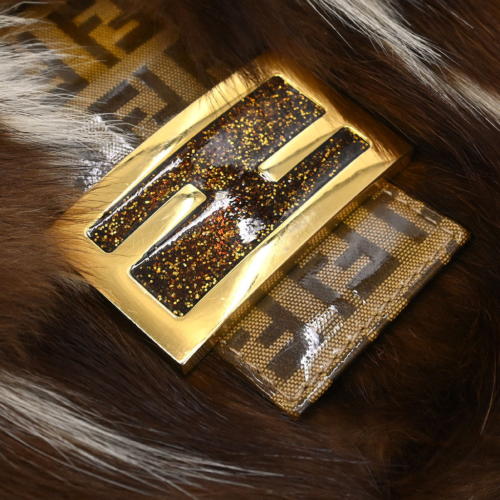 Fendi * 2000 Fitch Fur Inlay Baguette Bag