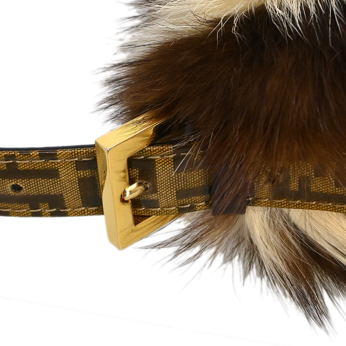 Fendi * 2000 Fitch Fur Inlay Baguette Bag