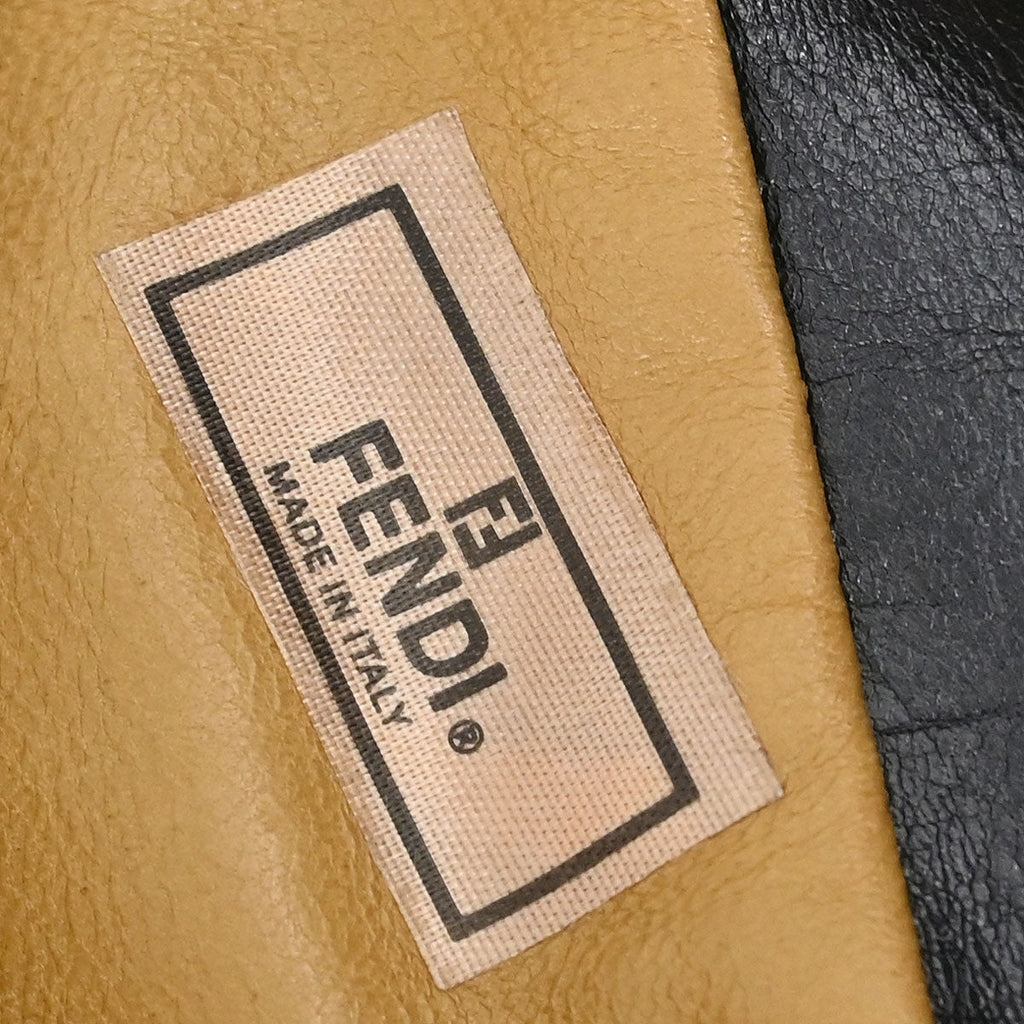 Fendi * Gold Black Sequins Zucca Shoulder Bag