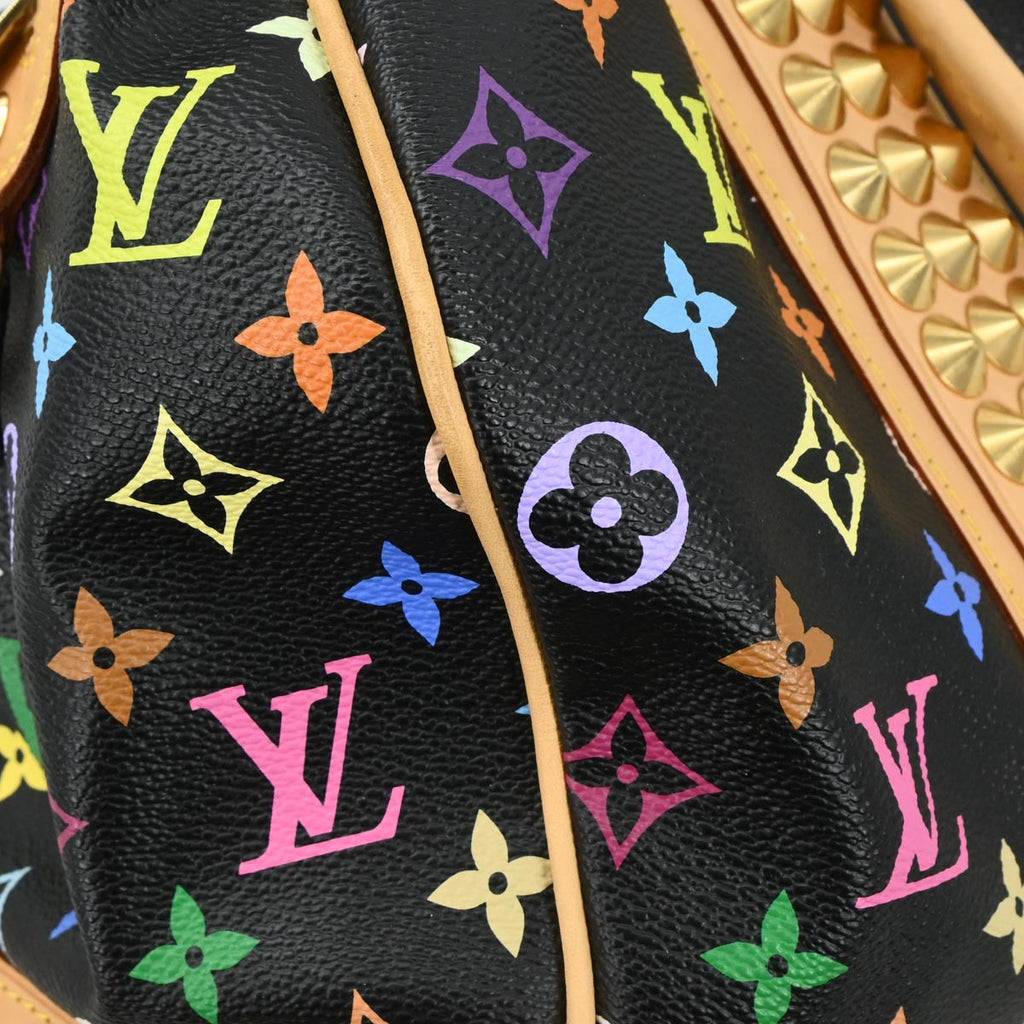 Louis Vuitton Black Multicolor Courtney GM 2way Shoulder Handbag M40261