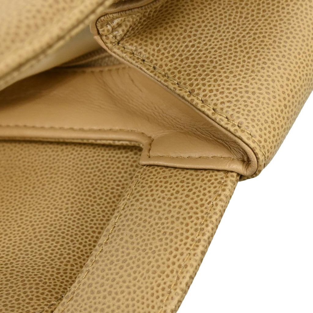 Chanel 1997-1999 Beige Caviar Handbag