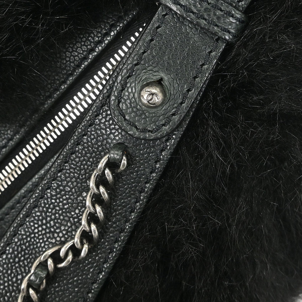 Chanel * 2005-2006 Black Fur Shoulder Bag