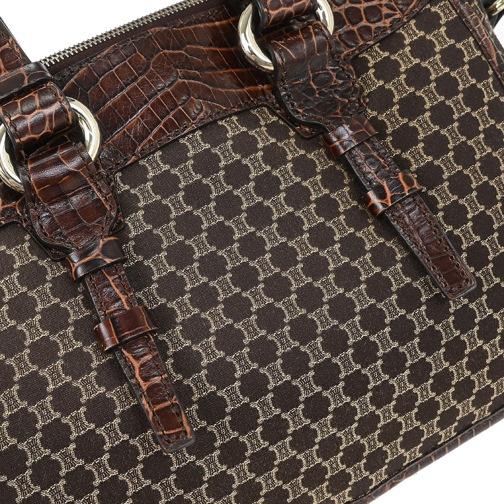 Celine * Brown Macadam Tote Bag