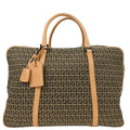 Fendi Beige Brown Zucchino Travel Handbag
