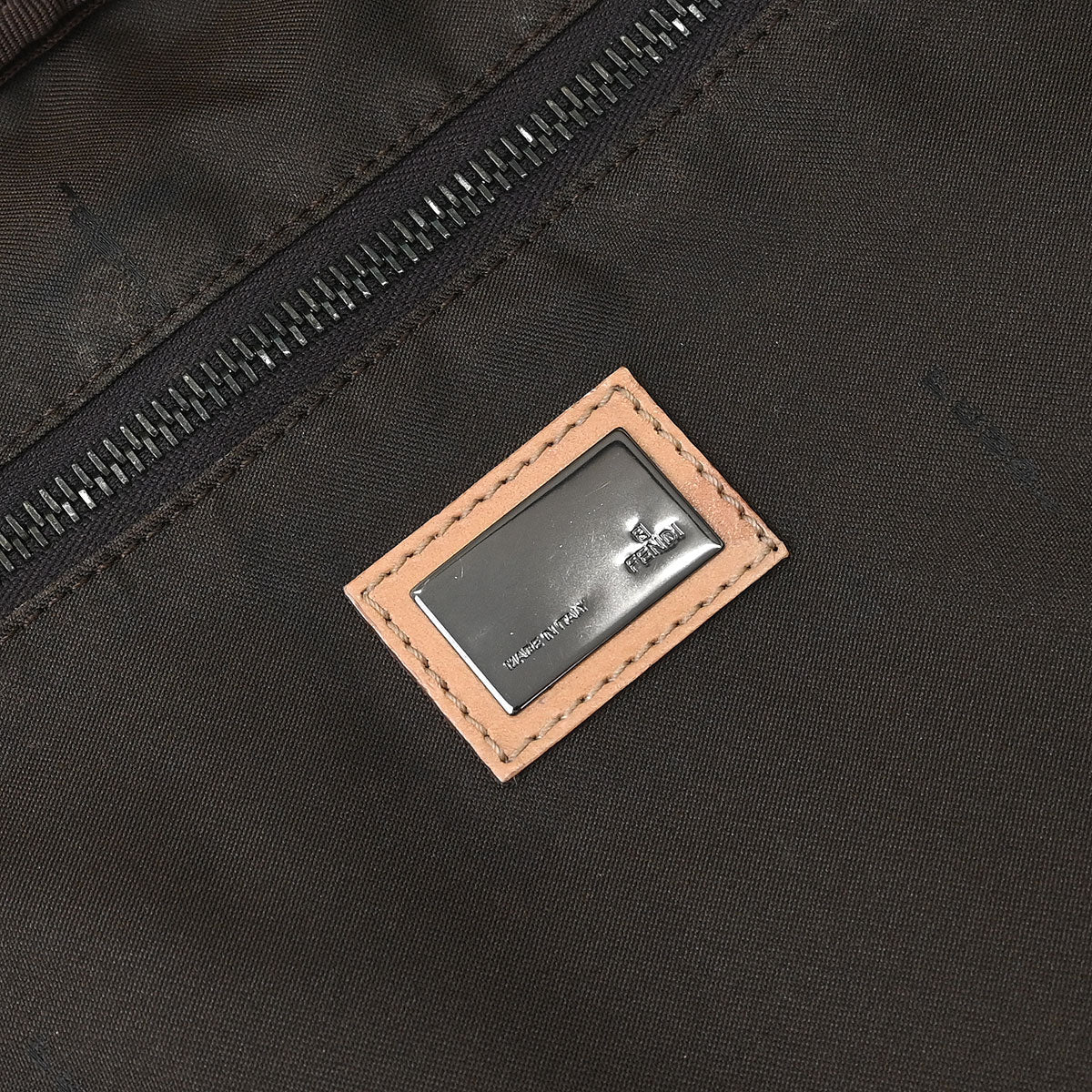 Fendi Beige Brown Zucchino Travel Handbag