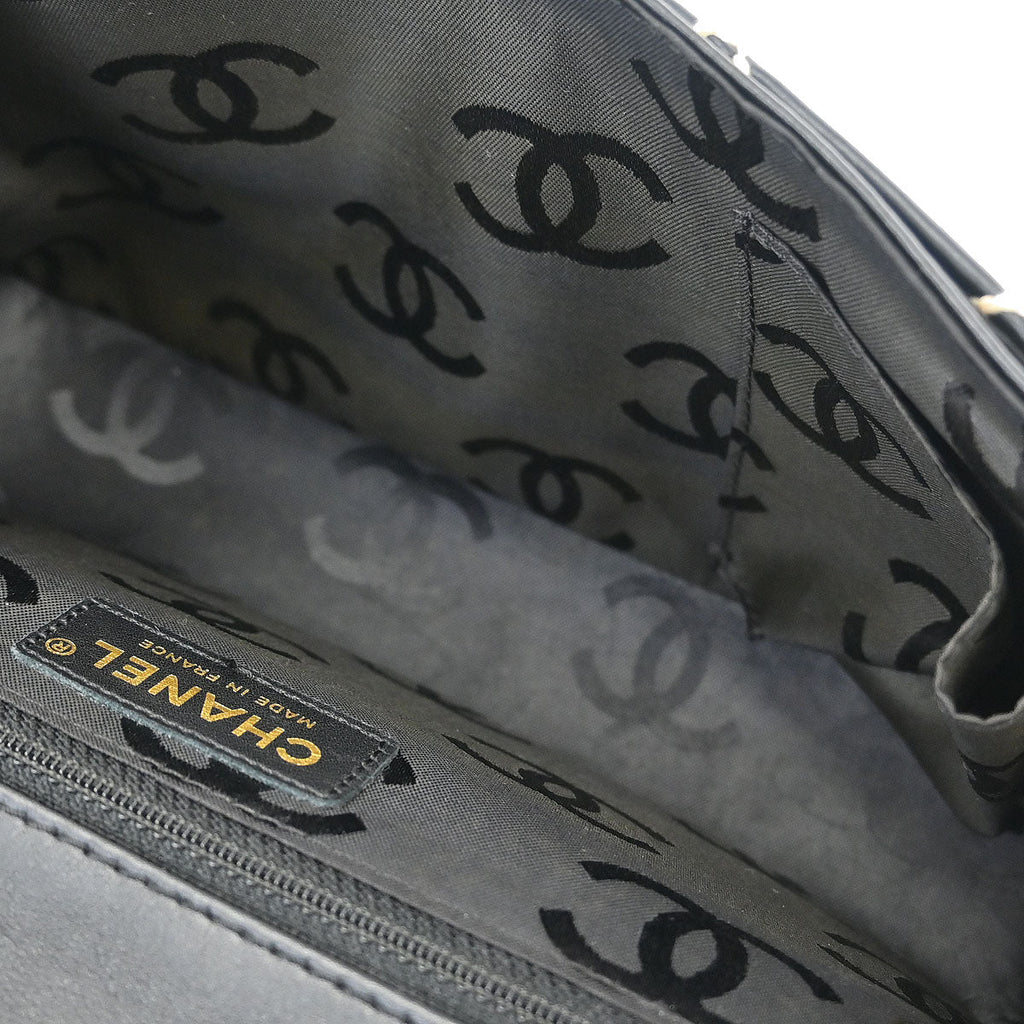 Chanel 2005-2006 Black Calfskin Wild Stitch Handbag