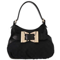 Gucci Black Canvas GG Queen Hobo Handbag
