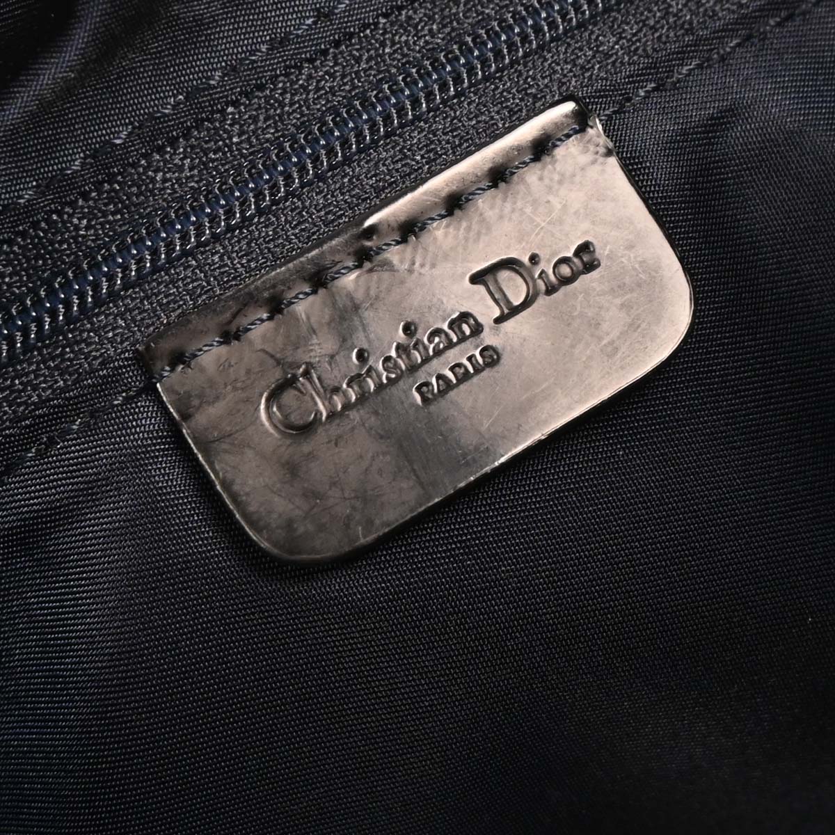 Christian Dior Blue Canvas Denim Print Shoulder Bag