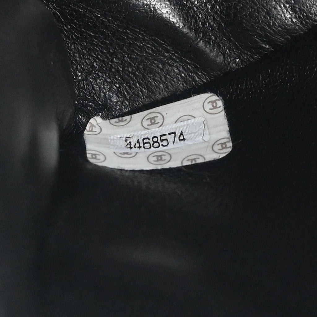 Chanel 1996-1997 Black Lambskin Double Sided Flap Shoulder Bag
