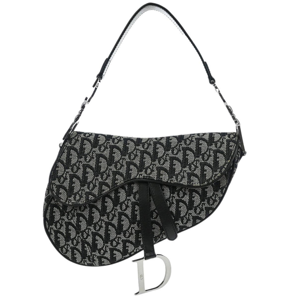 Christian Dior Black Trotter Saddle Handbag