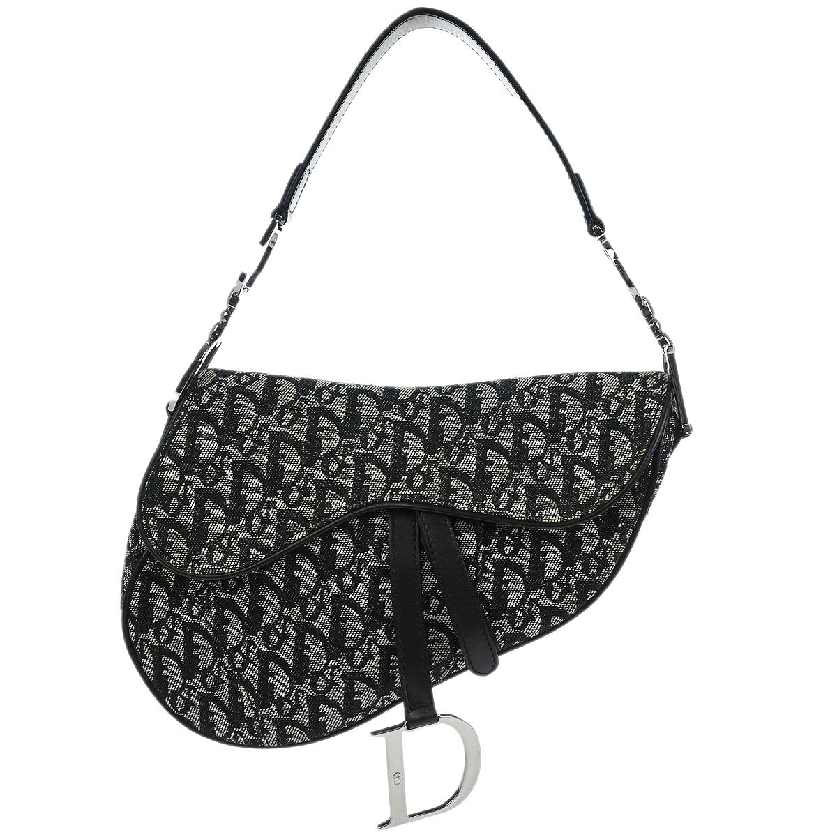 Christian Dior Black Trotter Saddle Handbag