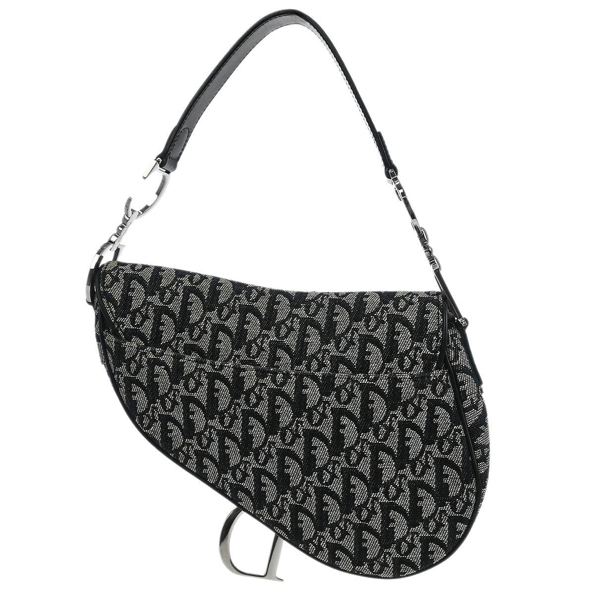 Christian Dior Black Trotter Saddle Handbag
