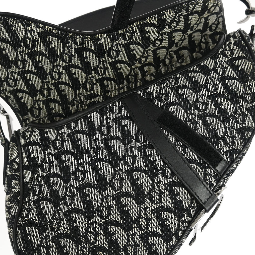 Christian Dior Black Trotter Saddle Handbag