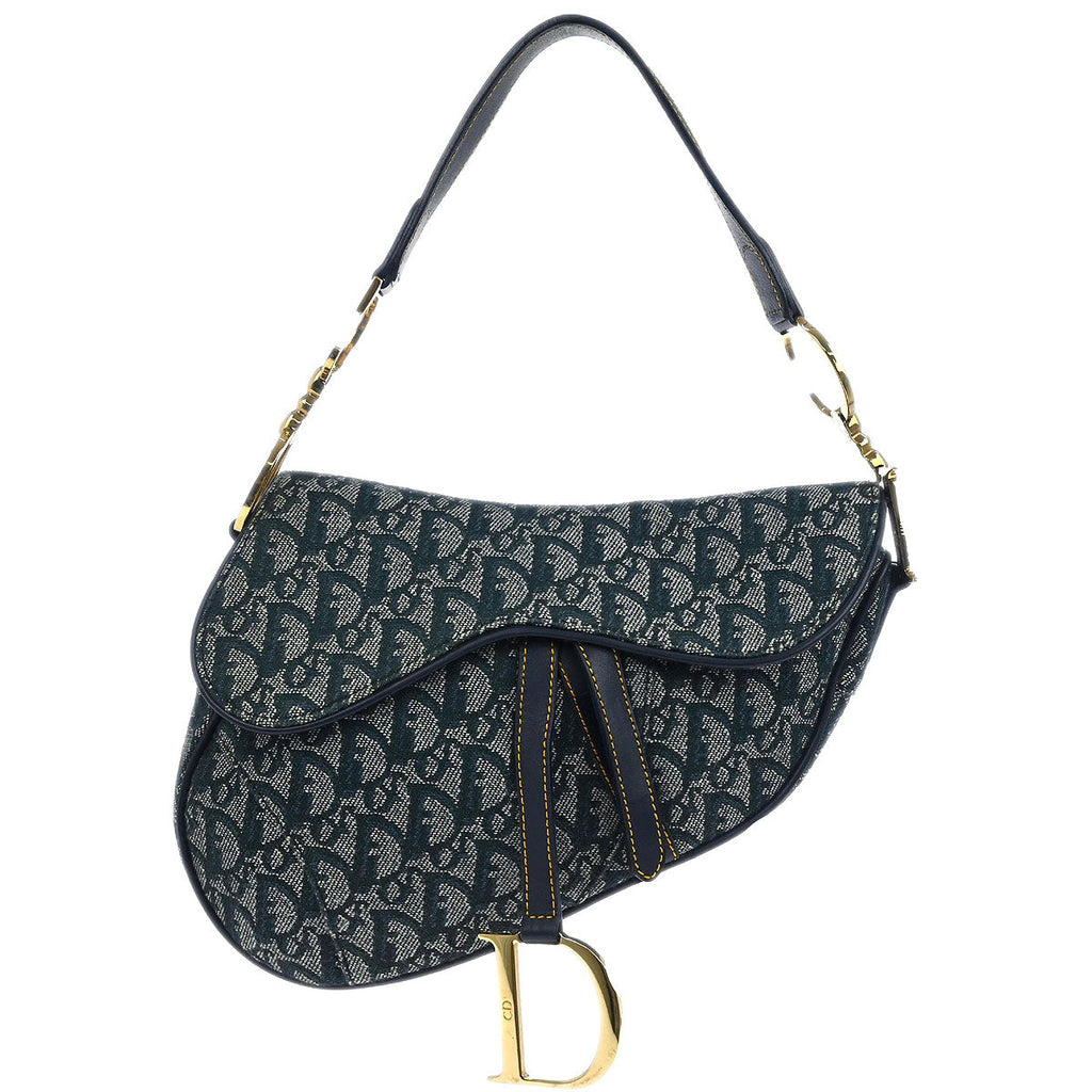 Christian Dior Navy Trotter Saddle Handbag