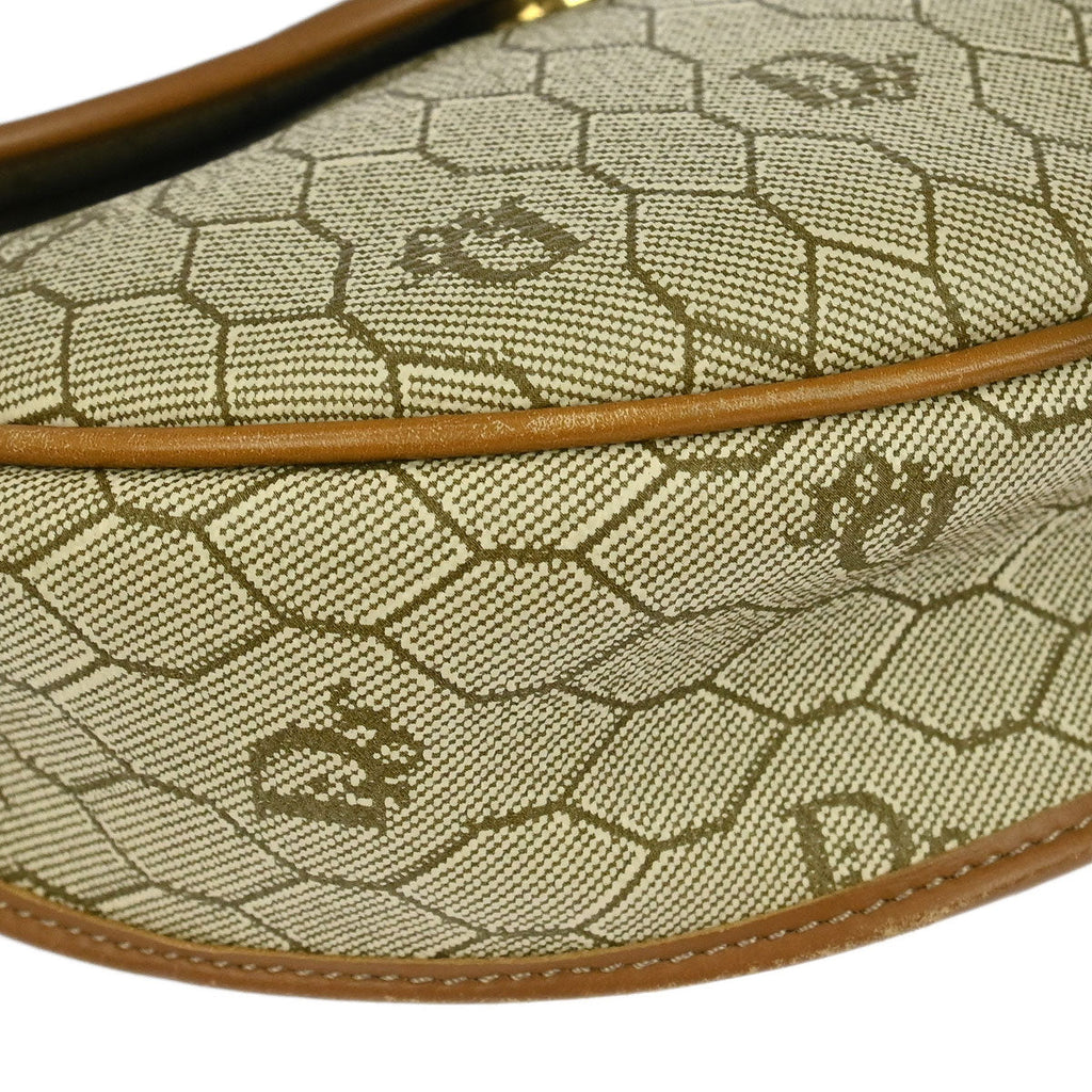 Christian Dior Beige PVC Honeycomb Shoulder Bag