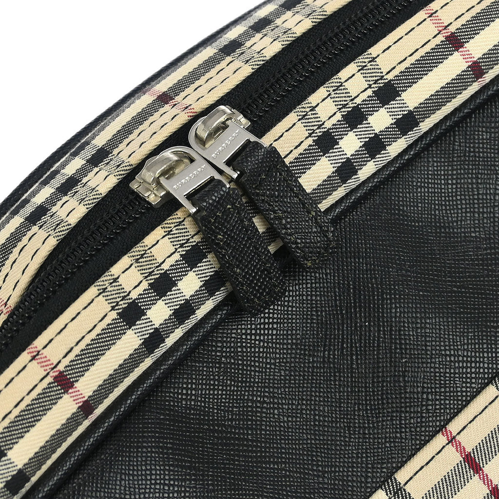 Burberry Beige Canvas Burberry Check Handbag