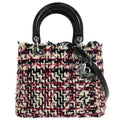 Christian Dior Purple Tweed Medium Lady Dior Cannage 2way Shoulder Handbag