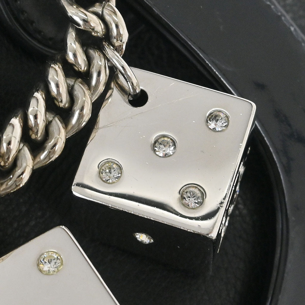 Christian Dior Black Gambler Dice Handbag