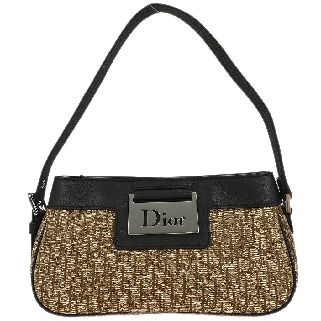 Christian Dior Brown Beige Street Chic Trotter Handbag