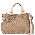 Celine * Beige Canvas Macadam 2way Shoulder Tote Handbag