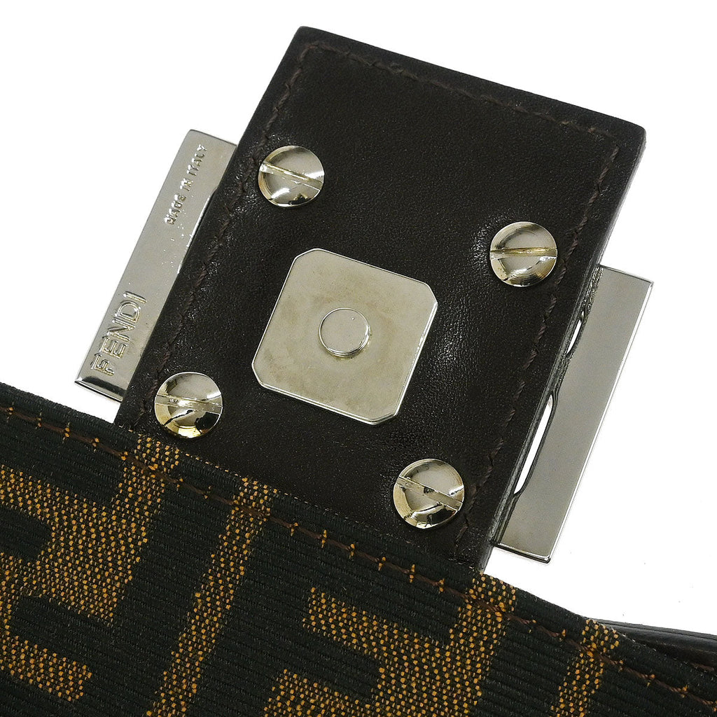 Fendi Brown Canvas Zucca Baguette Handbag