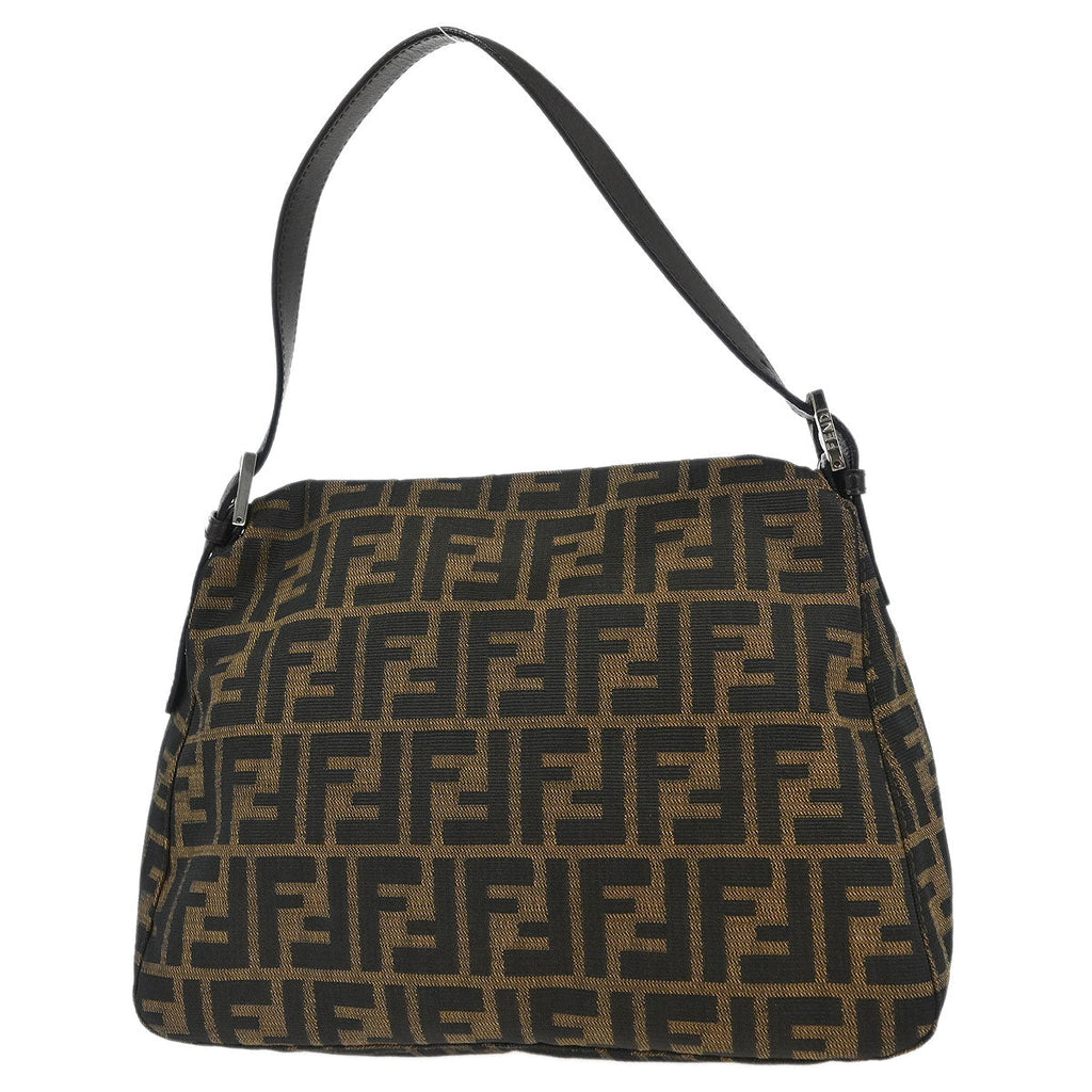 Fendi Brown Canvas Zucca Mamma Baguette Handbag