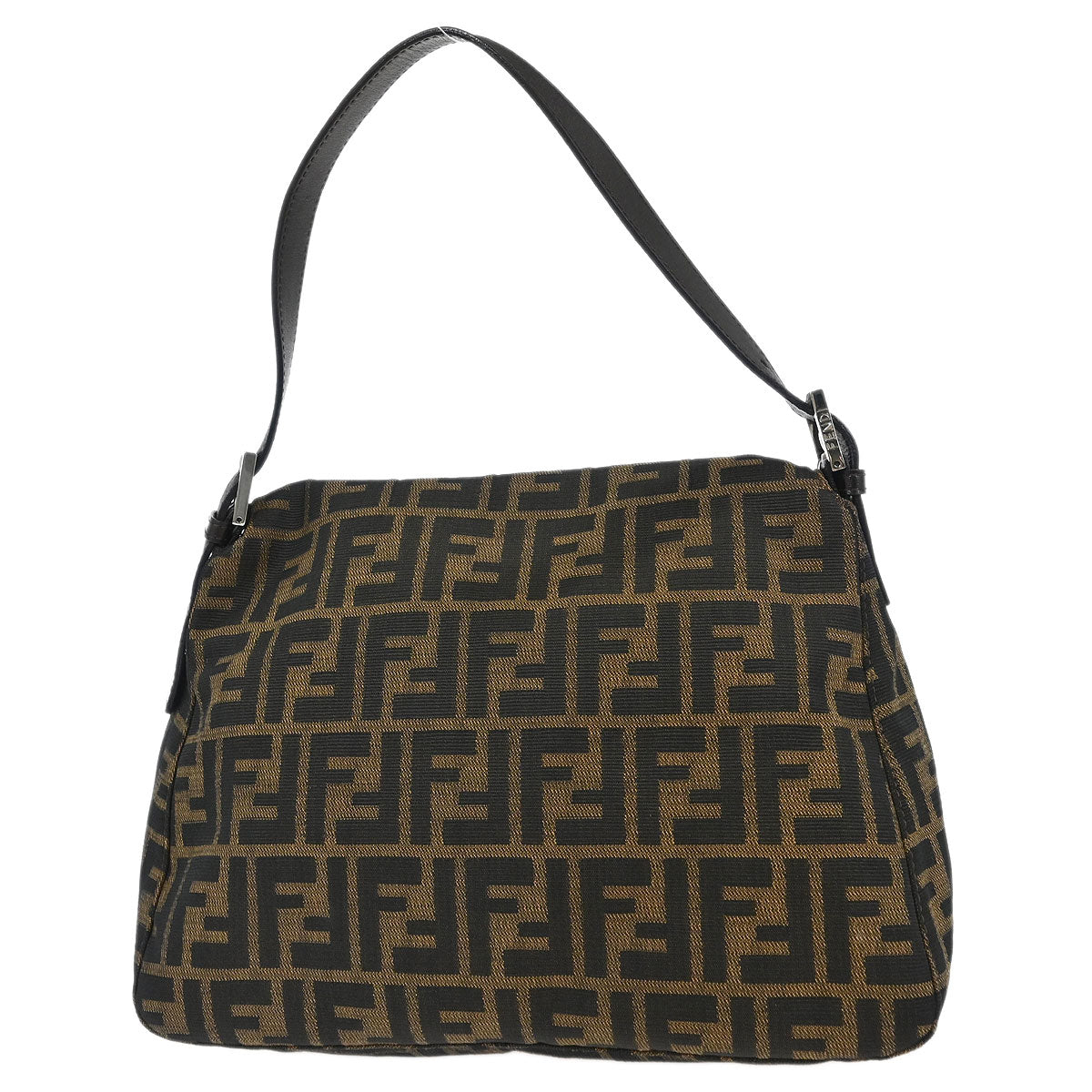 Fendi Brown Canvas Zucca Mamma Baguette Handbag