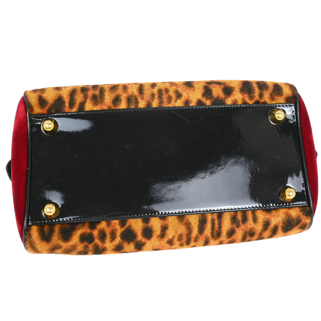 Christian Dior Brown Pony Hair Gambler Dice Handbag