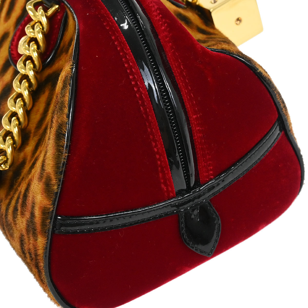 Christian Dior Brown Pony Hair Gambler Dice Handbag