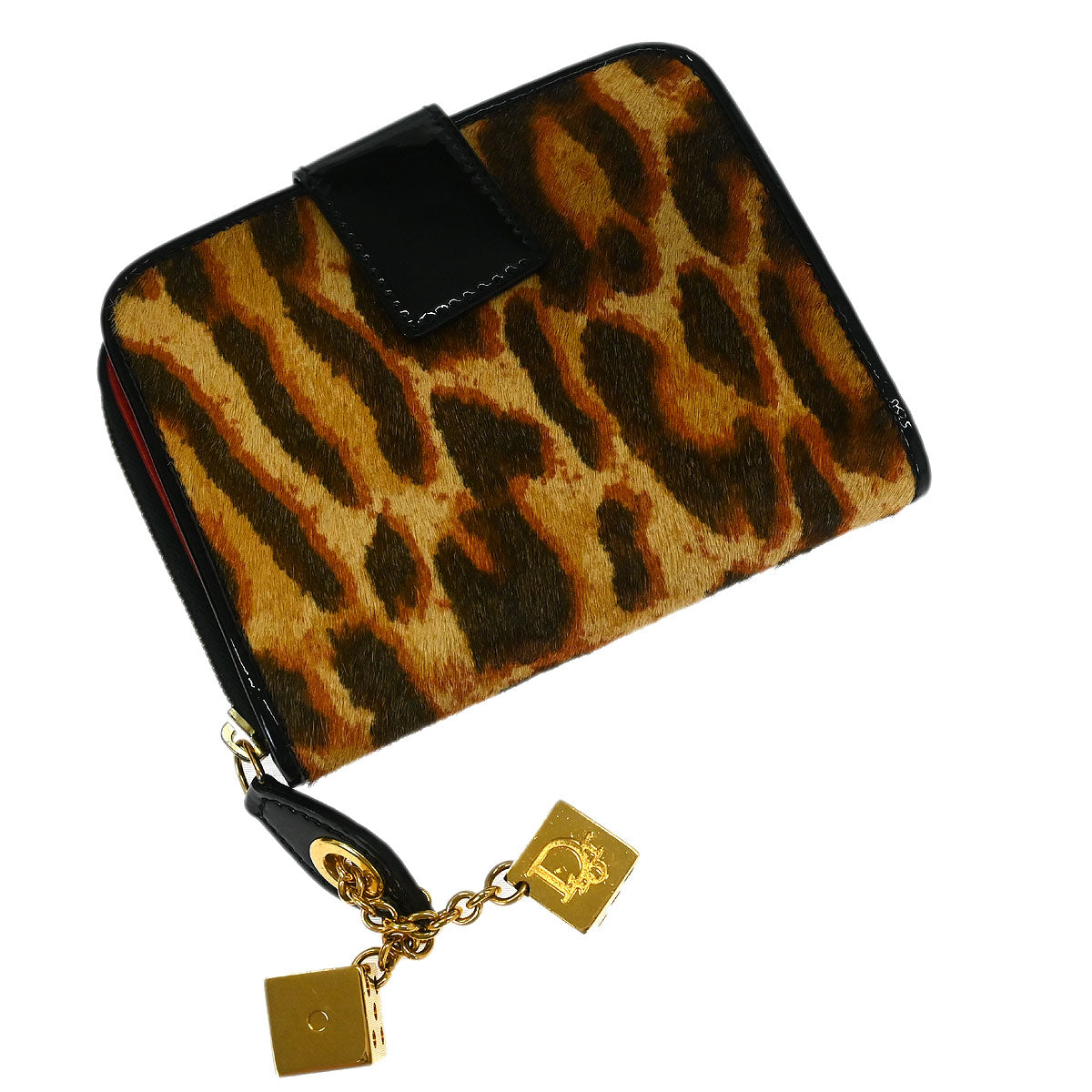 Christian Dior Brown Pony Hair Gambler Dice Handbag