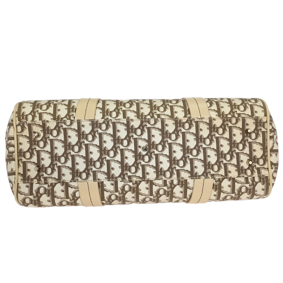 Christian Dior Beige Floral Embroidered Trotter Handbag