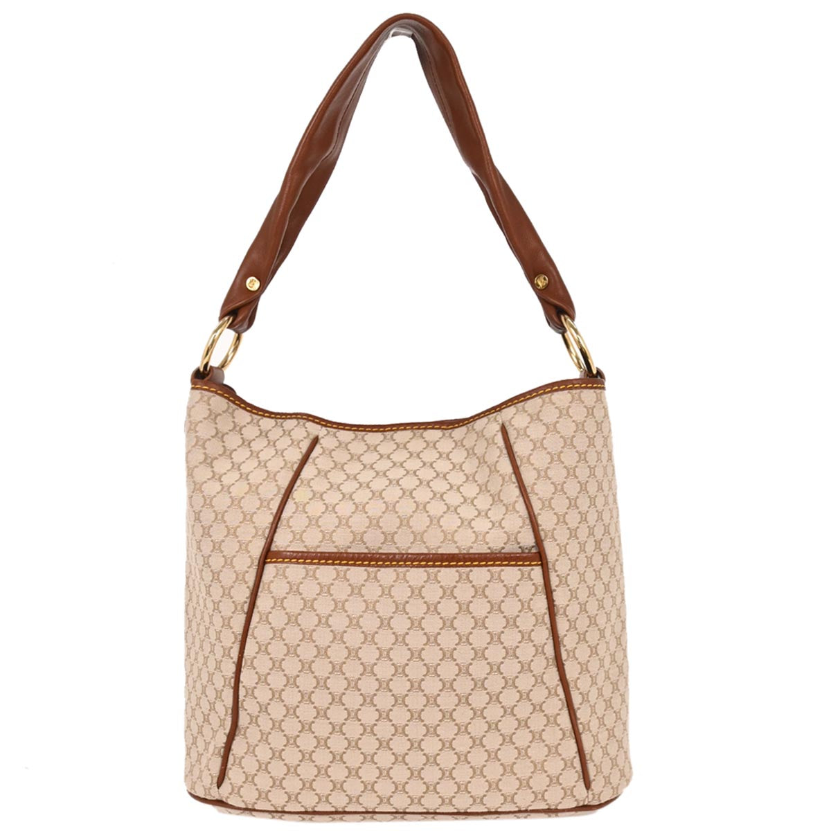 Celine * Ivory Canvas Macadam Handbag
