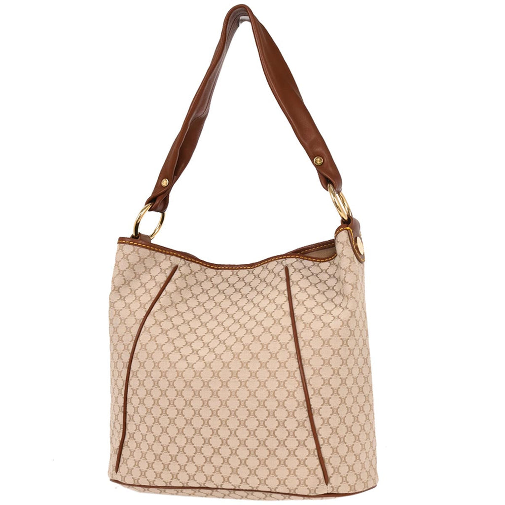 Celine * Ivory Canvas Macadam Handbag