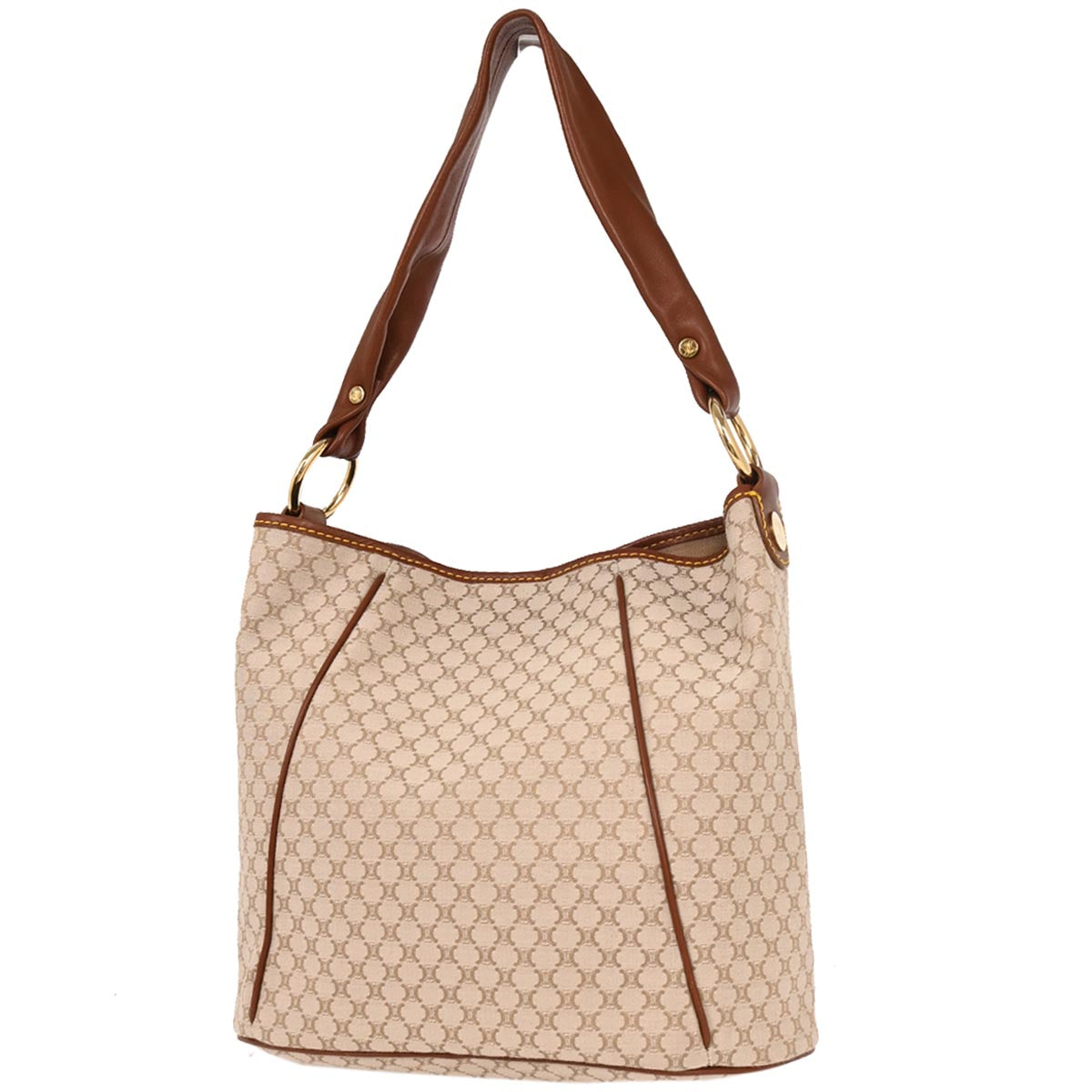 Celine * Ivory Canvas Macadam Handbag